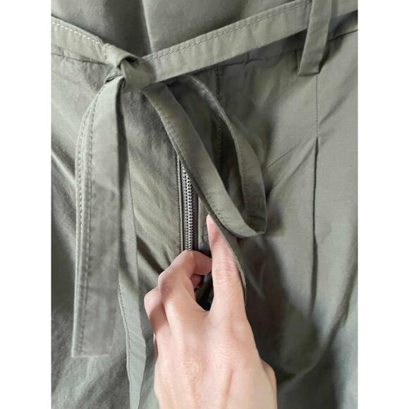 Everlane Poplin High Rise Pleated Cotton Pleated Chino Pants Green Size 2 - Picture 7 of 12